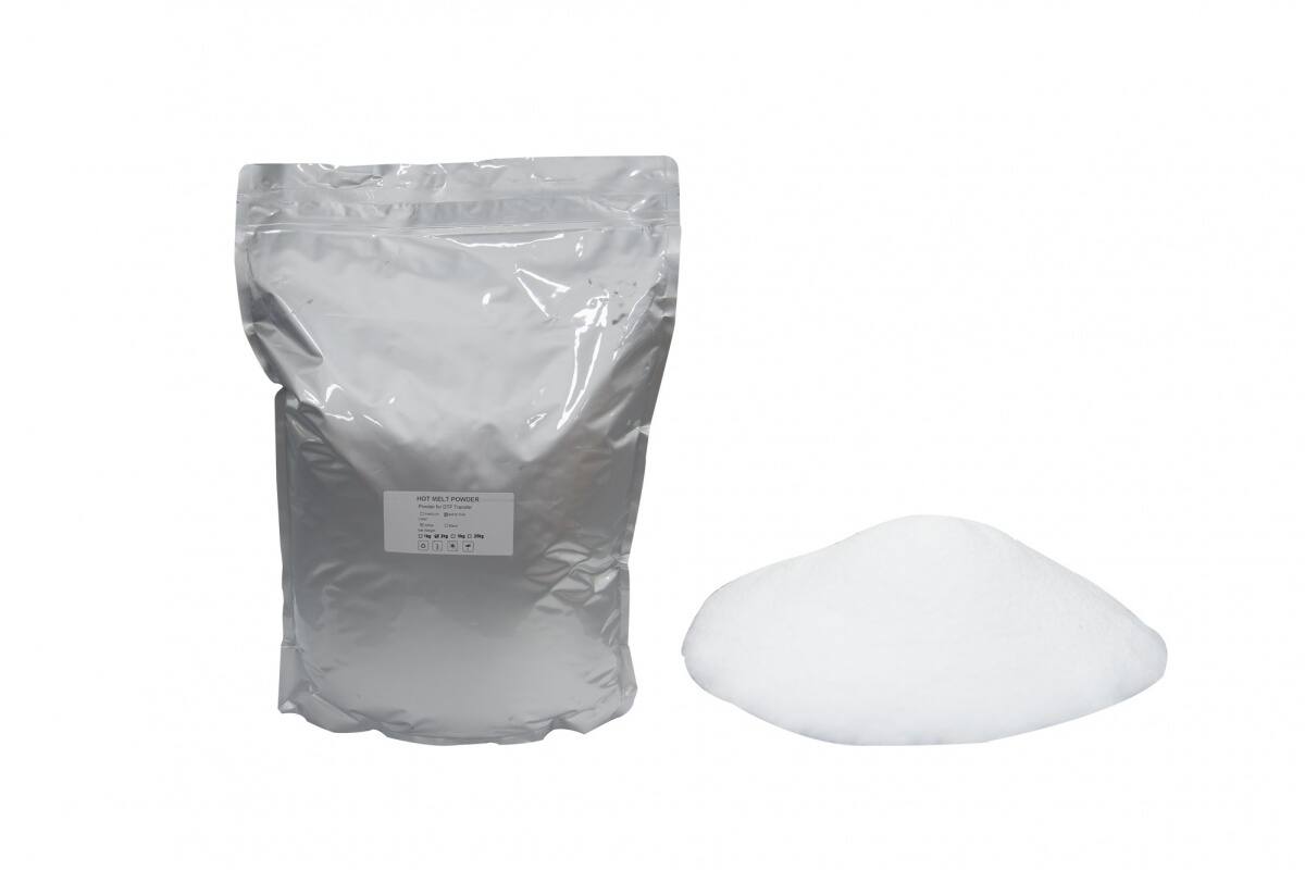 DTF hot melt powder, white
high elastic medium tpu, 120-250µ mesh
Packaging: 1 kg/bag, 24 kg/box